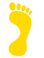 Fußabdruck, Gelbe Fußspur