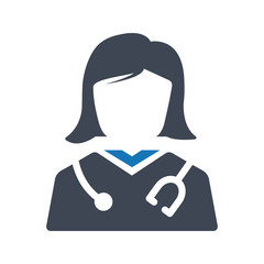 Female doctor icon
