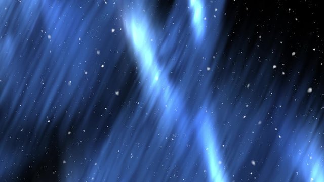4k animated background imitating the northern lights with snow