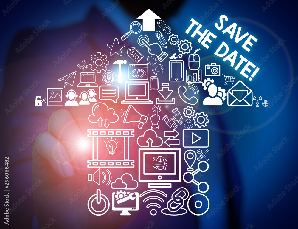 Poster handwriting text save the date. conceptual photo remember not schedule anything else on this day mal