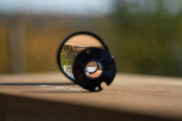 Garden view through camera lanes