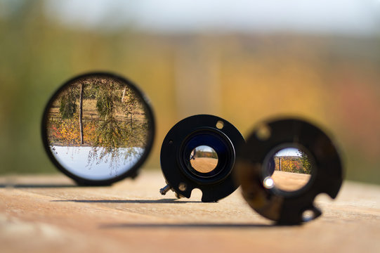 Garden view through camera lanes