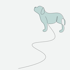 Animal background with dog puppy cartoon, vector illustration