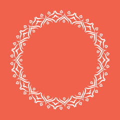 Colorful Hand drawn floral mandala geometry circle element. Vector illustration.