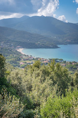 Fototapeta na wymiar Insel Elba, Küste bei Procchio, Hochformat