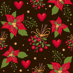 Seamless christmas pattern. Christmas elements. Vector EPS 10