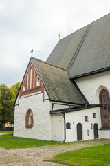 Beautiful view of Porvoo Cathedral at autumn.