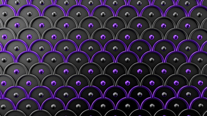 Interior pattern, architectural background. 3d illustration, 3d rendering.