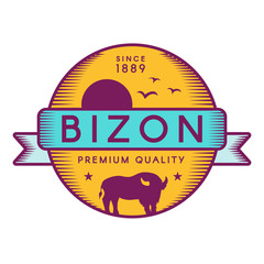 Bizon vector logo template © barsrsind