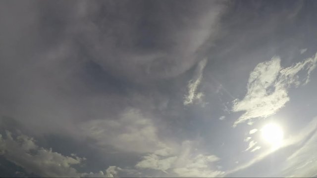 Clouds moving fast across sky. Time lapse video	