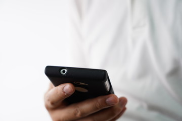 スマートフォン使用中