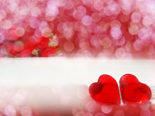 crystal gem hearts roses bouquet valentine's day love holiday concept background