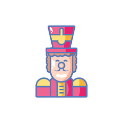 christmas nutcracker on white background