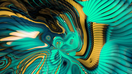 Obraz premium Bright background with a volumetric pattern and print. 3d illustration, 3d rendering.
