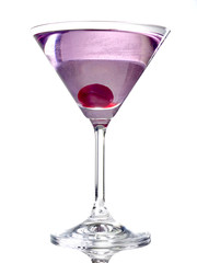 Aviation cocktail combines gin, maraschino liqueur, fresh lemon juice and crème de violette, creating a unique, floral cocktail