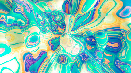 Bright background with a volumetric pattern and print. 3d illustration, 3d rendering.