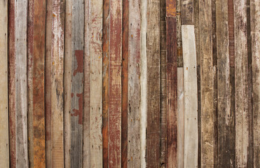 The walls made from old wood are suitable for making background wallpaper.