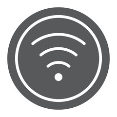 Wifi glyph icon, internet and network, wireless internet sign, vector graphics, a solid pattern on a white background.