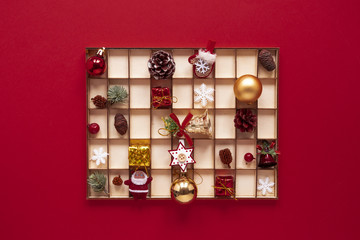 Organized set of christmas decorations