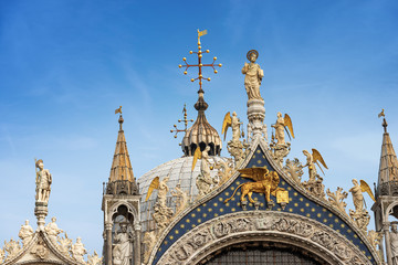 Obraz premium Basilica and Cathedral of San Marco (St. Mark the evangelist), Venice, UNESCO world heritage site, Veneto, Italy, Europe