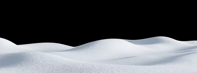 Foto op Plexiglas Geïsoleerde sneeuw heuvels landschap. Winter sneeuwjacht achtergrond. © Vitaly