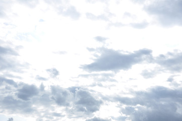 white fluffy clouds in the blue sky