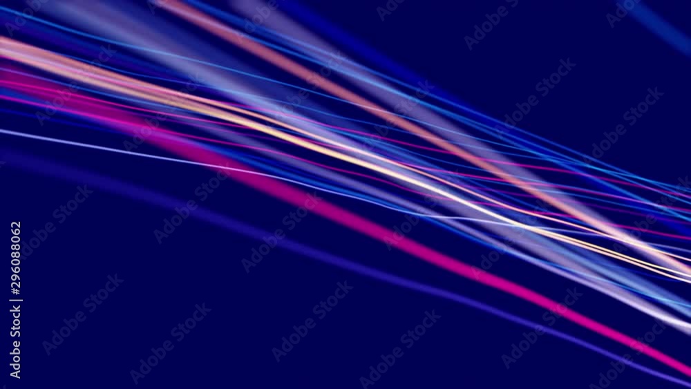Poster 4k animation of colored lines. seamless loop motion graphic. abstract festive background. blue and v