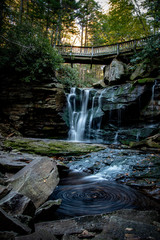 The famous swirl at Elakala Falls in Blackwater State Park in Davis, West Virginia