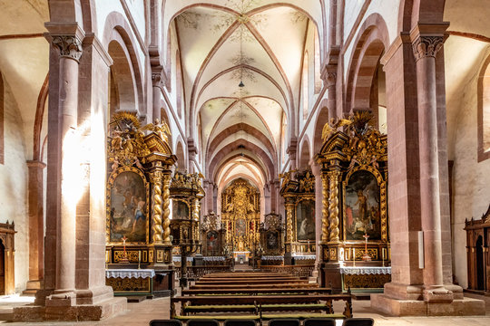 in the baroque church of cloister Bronnbach in reichholzheim near Wertheim