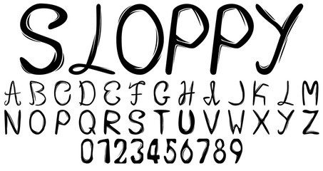 Sloppy, crooked font for comics, brochures, posters and other uses. Interesting shape.