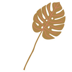 Isolated trendy clip art flora element on the white background. Cartoon flat style.