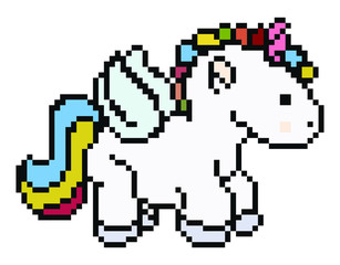 unicorn pixel art.