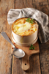 mont d'or, traditional french dish- cheese fondue