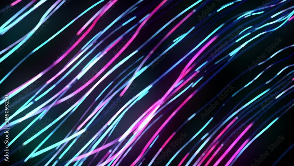 Poster 4k animation of colored lines. seamless loop motion graphic. abstract festive background. blue and v