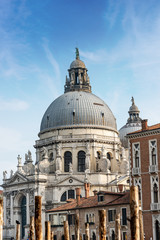Fototapeta na wymiar Venice, Basilica of Santa Maria della Salute (Saint Mary of Health, 1631-1687), UNESCO world heritage site, Veneto, Italy, Europe