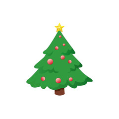 Christmas fir tree vector illustration