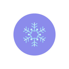 Snowflake in a circle vector illustration.