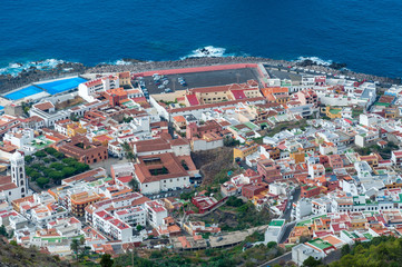 Panoramic view of Garachico town, Tenerife, Spain.