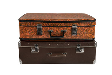 rarity brown leather suitcase