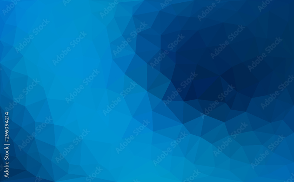 Wall mural Modern blue abstract polygonal mosaic background. Geometric texture background in origami style. low poly style.