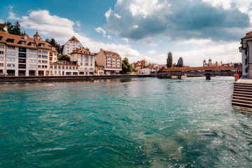 Summer panorama of Lucerne in Switzerland