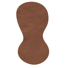 Modern abstract digital shape for collage on the white isolated background.