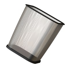 Wastepaper basket on a white background, isolate. 3D rendering of excellent quality in high resolution. It can be enlarged and used as a background or texture.