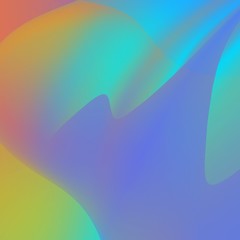 Glossy flowing bubbles, lights and shades fantastic background with realistic 3d render illustration.