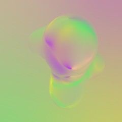 Glossy flowing bubbles fantastic background with realistic 3d render illustration. Soft pastel color tone. Ideal for happ birthday and other concept works.