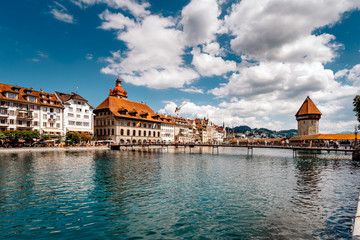 Summer panorama of Lucerne in Switzerland
