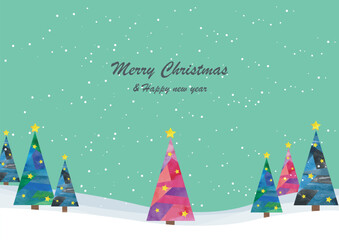 水彩風_クリスマスフレーム