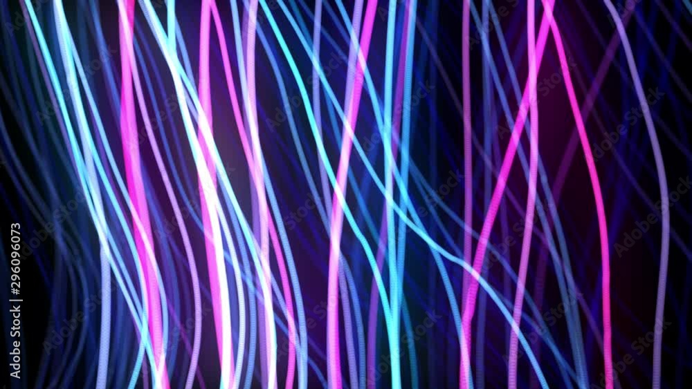Poster 4k animation of colored lines. seamless loop motion graphic. abstract festive background. blue and v
