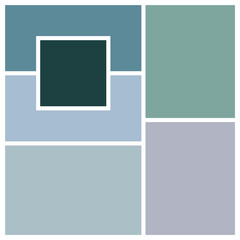 Vector Mood Board & Branding Presentation. Creative Theme Mood Board, Logo Template, Collage Frames with Universal Colour Palette. Picture Display & Montage.