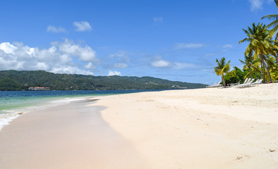 Beach of caribbean island cayo levantado